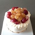 ビードロ絵日記's cooksnap of when they made 巨峰のデコレーションケーキ.
