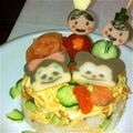 ★夢見花ママ★'s cooksnap of when they made ひな祭りキャラ弁＊おひな様ピンチョス.