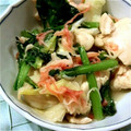 じゅりとめい's cooksnap of when they made 簡単☆帆立と小松菜の塩炒め.