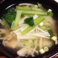 けいこ00's cooksnap of when they made 小松菜とえのきのお味噌汁.