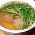 いわもん's cooksnap of when they made ★柚子こしょう入り★いかだんごのお吸い物.