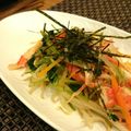 かくいぬ's cooksnap of when they made 三つ葉とｶﾆｶﾏのわさび醤油和え♪.