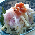 oBsession's cooksnap of when they made えのきと梅の大根おろしポン酢和え.