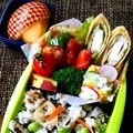 すっっちゃん's cooksnap of when they made 甘い卵☆ハムチーズレタスのくるくる卵焼き.