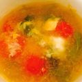 kkll0000's cooksnap of when they made ルクエで作る！レタスとトマトの卵スープ.