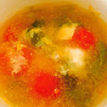 kkll0000's cooksnap of when they made ルクエで作る！レタスとトマトの卵スープ.