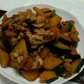 meguchunpa's cooksnap of when they made 豚肉とかぼちゃとアスパラのピリ辛中華炒め.