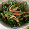 かおりんご♡'s cooksnap of when they made 人参の葉の卵とじ.