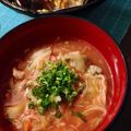 大井町子's cooksnap of when they made スタミナ☆トマト餃子スープ.
