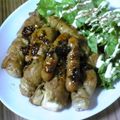 恵っっNail's cooksnap of when they made 豚巻き豆腐の粒マスタード醤油ステーキ.