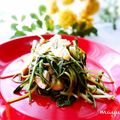 まゆディッシュ's cooksnap of when they made 根三つ葉とささ身のポン酢炒め.