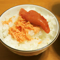 りんご華☆1219's cooksnap of when they made 明太子と鮭フレークのごはん.