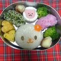 りんタムのママ's cooksnap of when they made ウサハナのお弁当（キャラ弁）.