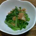 チエモン's cooksnap of when they made ５分料理♫小松菜と油揚げのさっと炒め.