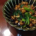 フジハチ's cooksnap of when they made つるむらさきなめこ和え.
