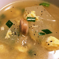 vegetation's cooksnap of when they made とろ～り♡冬瓜とベーコンの中華風卵スープ.