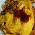 亀ちゃんと岸君's cooksnap of when they made 簡単 基本のオムライス.