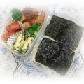 ゆけり３兄弟's cooksnap of when they made 我家の定番弁当♪のり弁しっかり２段重ね♪.