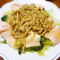 B子chan's cooksnap of when they made ヘルシー！鮭の酒蒸しきのこあん♪.