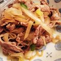 ぺーちゃん61's cooksnap of when they made 豚コマ肉が柔らかく♪豚肉の長ネギ生姜炒め.