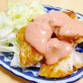 かんたんメシ万歳's cooksnap of when they made 白身魚のムニエル　オーロラ・ソース添え.