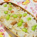 どんぴんたん's cooksnap of when they made 焼き鳥（缶詰）・梅・枝豆の混ぜご飯.