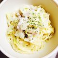 ＫawausosO's cooksnap of when they made 豚肉と春キャベツの簡単クリームパスタ.