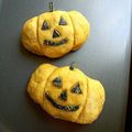カルン's cooksnap of when they made ハロウィン＊かぼちゃオバケのメロンパン.