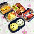 gingamama's cooksnap of when they made 妖怪ウォッチりんごでジバニャン♫キャラ弁.