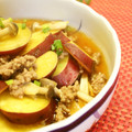 yukanosuke's cooksnap of when they made さつま芋の鶏そぼろ煮.