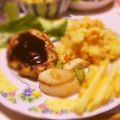 ママんま's cooksnap of when they made 食パンで☆ふっくらかさ増しハンバーグ.