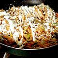 ののっく's cooksnap of when they made 茹で失敗のパスタ活用☆*ﾟお好み焼き風.