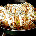 ののっく's cooksnap of when they made 茹で失敗のパスタ活用☆*ﾟお好み焼き風.