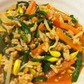 soysauce17's cooksnap of when they made ランチに♪ひき肉とニラもやしのみそ炒め丼.