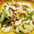 蒟蒻バタコ's cooksnap of when they made ゴーヤとピーマンのマヨ＆鰹節炒め.