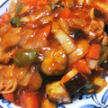 かーおるん's cooksnap of when they made 簡単我が家のなすと鶏モモ肉の酢豚風.