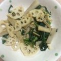 きたゆー's cooksnap of when they made 春菊と、レンコン、ゴボウのキンピラ.