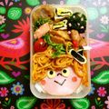 komutatata's cooksnap of when they made ハロウィンキャラ弁＊ナポリタンで魔女っこ.