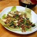 mizzznori's cooksnap of when they made ピリ辛☆小松菜と豚肉の炒め納豆.