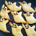 Ra16's cooksnap of when they made ハロウィン♪おばけなかぼちゃクッキー★.