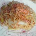sato04's cooksnap of when they made 干し海老とカニカマの柚子胡椒パスタ.
