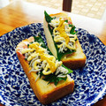 いじゅむ's cooksnap of when they made 釜あげしらす＆青じそ＆ハムの和風トースト.