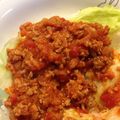 ひよこぶた☆'s cooksnap of when they made カフェ風フレッシュトマトのミートソース丼.