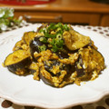 yuki829's cooksnap of when they made ◈ナスとひき肉のカレ－卵とじ炒め◈.
