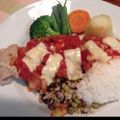 こすみち's cooksnap of when they made ポークステーキのチーズトマトソース.
