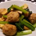 Akosua's cooksnap of when they made つくねの小松菜炒め.