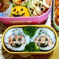 Twoangelママ's cooksnap of when they made 飾り巻き★ハロウィン風（パーティーにも）.