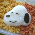 ちーまま☆'s cooksnap of when they made らくらくスヌーピーおにぎり.