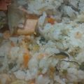 バニラ杏仁's cooksnap of when they made 簡単　鮭と干ししいたけの炊き込みご飯.