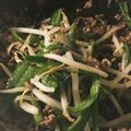 richoco's cooksnap of when they made 簡単！もやしとピーマンとひき肉の味噌炒め.